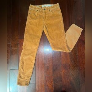 Volcom Brand Jeans Super Stoned Skinny Ankle - Tan Corduroy Women’s Jeans Size 3